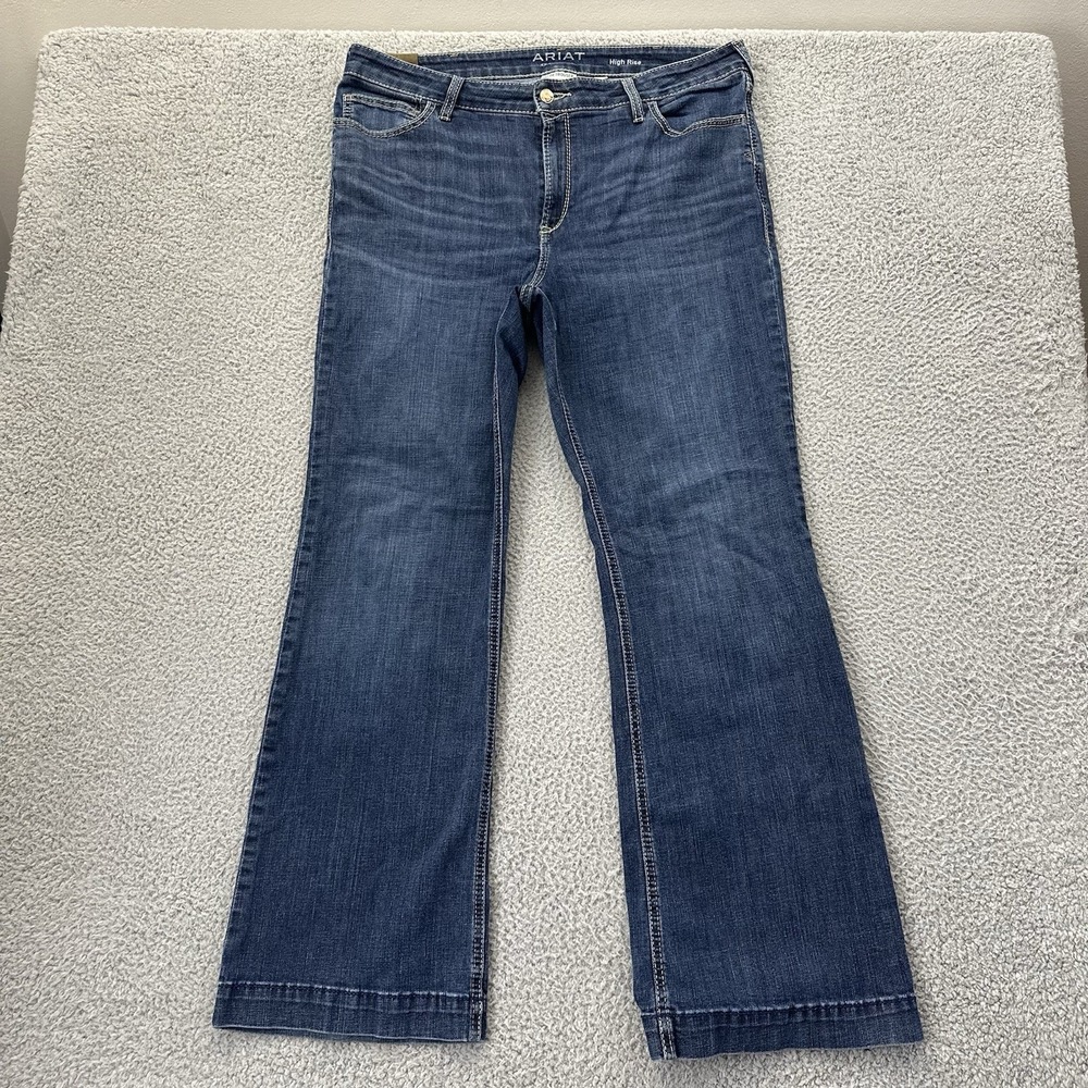 Ariat High Rise Naz Slim Trouser Jeans Florida Denim Western Women's 34R x 32